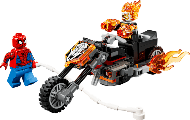 Lego® Spider-Man vs. Ghost Rider auf seinem Motorrad